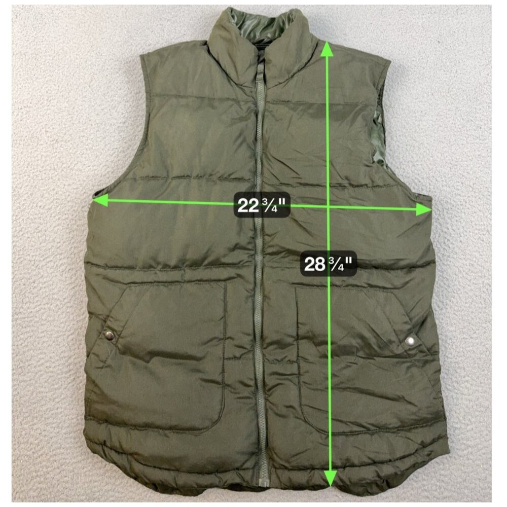 Puffer Vest Jacket Sleeveless Shirt Foundry Supply Company Large Tall Gorpcore - Picture 3 of 7